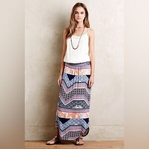 NWT Anthropologie "Couloir Maxi Skirt" by Maeve, Printed, Striped, Size XS
